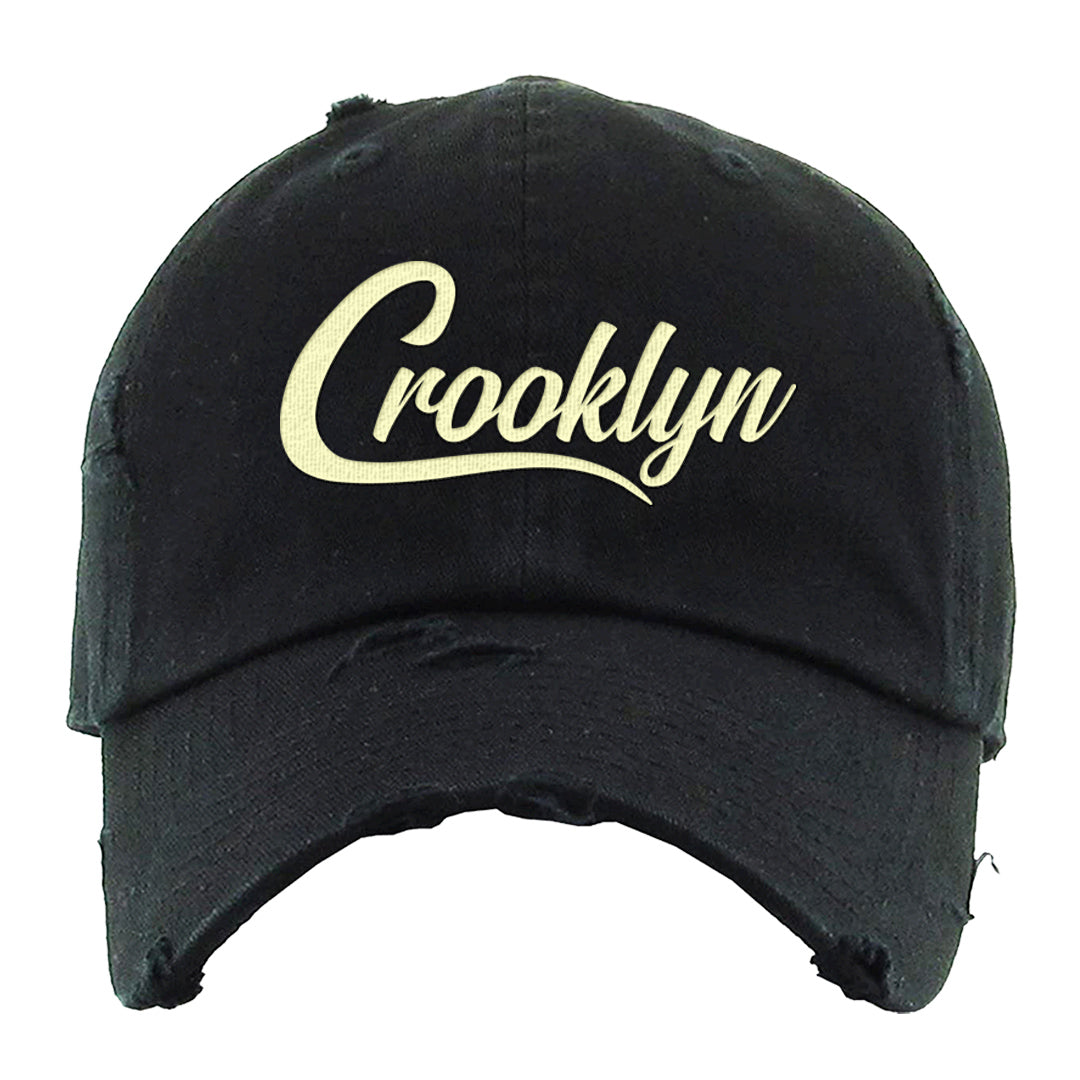 Indigo Haze 5s Distressed Dad Hat | Crooklyn, Black