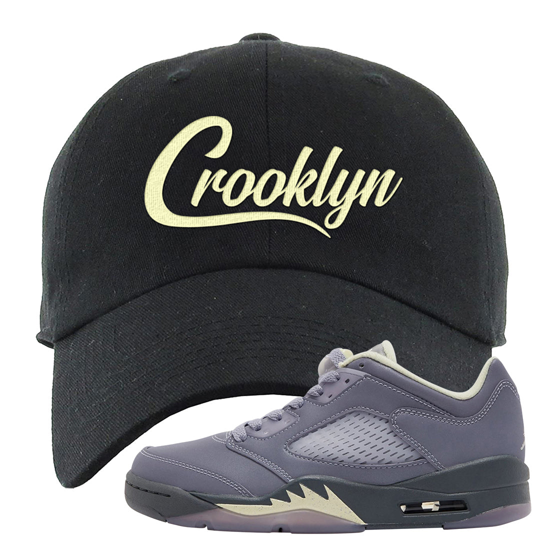 Indigo Haze 5s Dad Hat | Crooklyn, Black