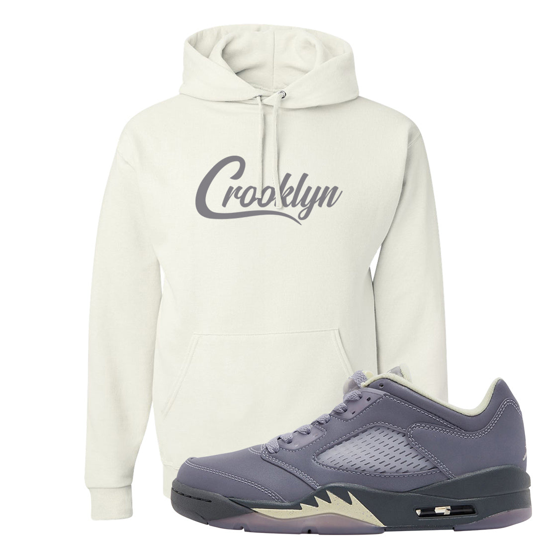 Indigo Haze 5s Hoodie | Crooklyn, White