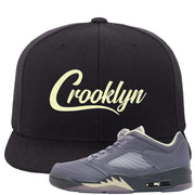 Indigo Haze 5s Snapback Hat | Crooklyn, Black