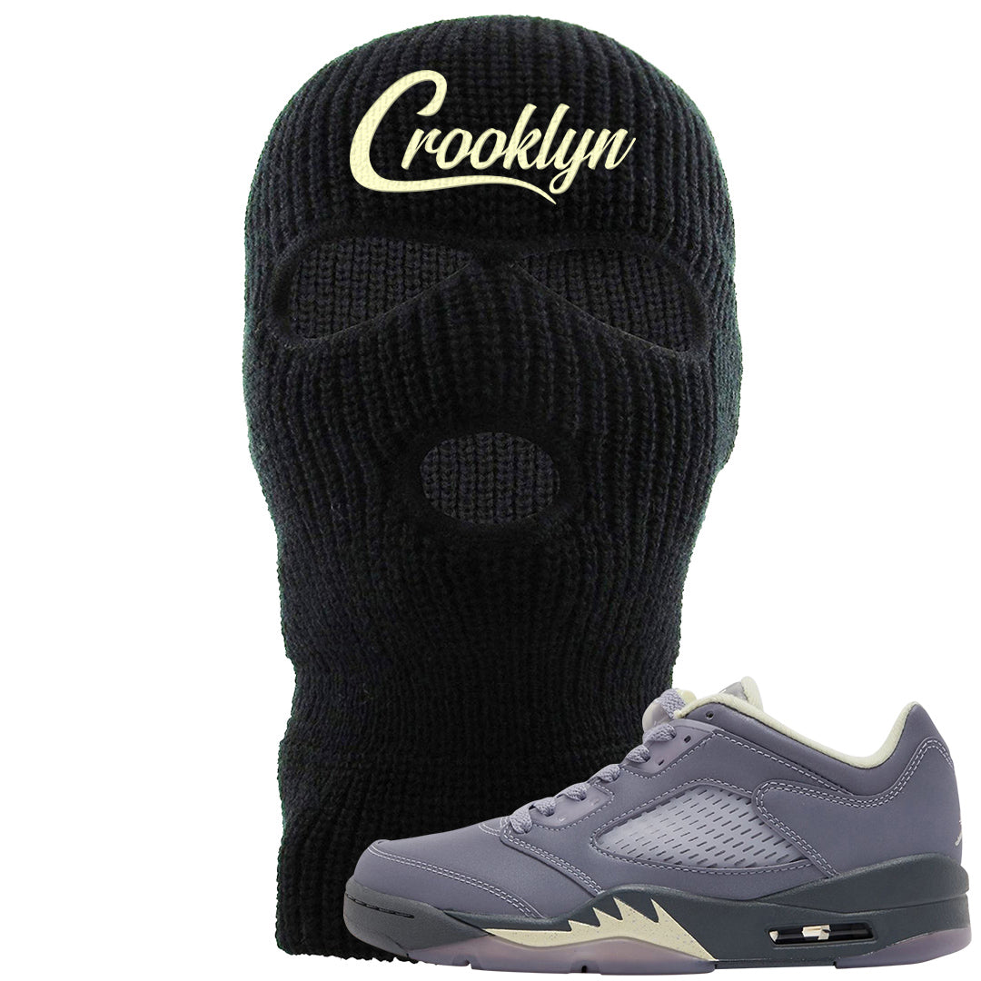 Indigo Haze 5s Ski Mask | Crooklyn, Black