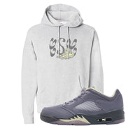 Indigo Haze 5s Hoodie | Certified Sneakerhead, Ash