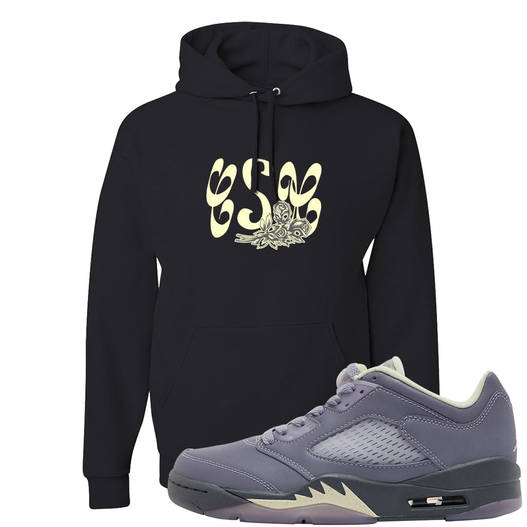 Indigo Haze 5s Hoodie | Certified Sneakerhead, Black