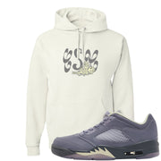 Indigo Haze 5s Hoodie | Certified Sneakerhead, White