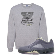 Indigo Haze 5s Crewneck Sweatshirt | Drip God Racing Club, Ash