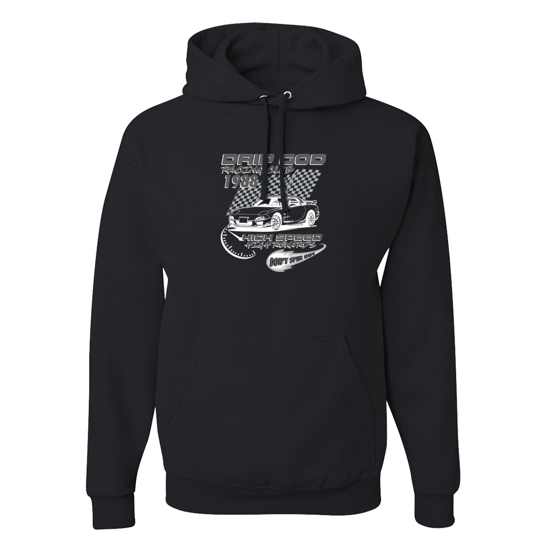 Indigo Haze 5s Hoodie | Drip God Racing Club, Black