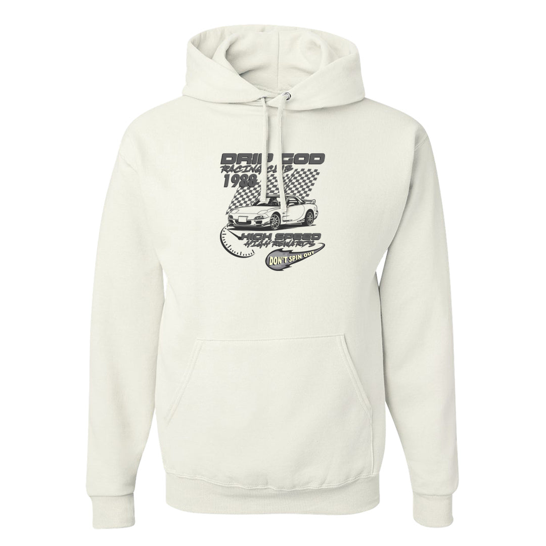 Indigo Haze 5s Hoodie | Drip God Racing Club, White