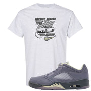 Indigo Haze 5s T Shirt | Drip God Racing Club, Ash