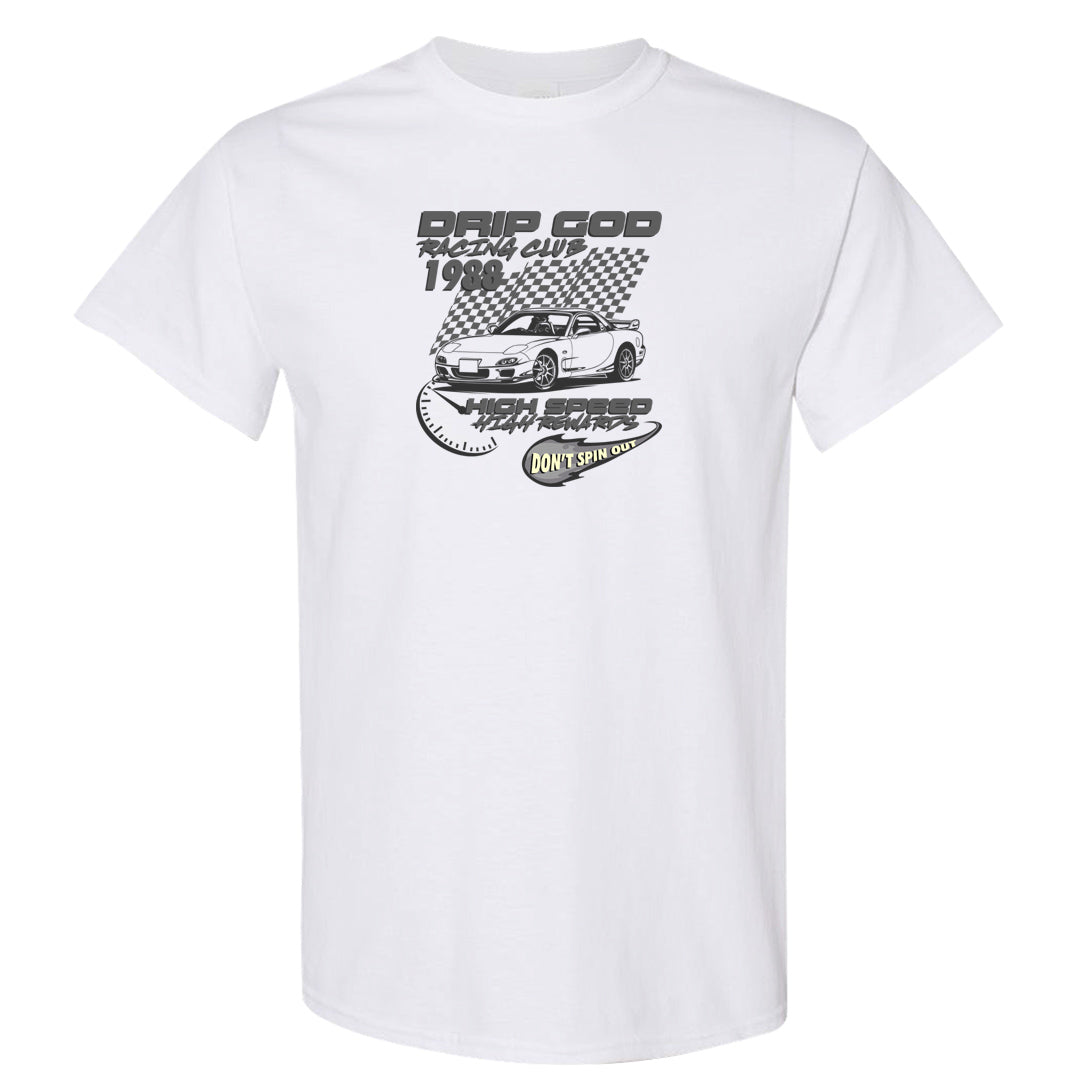 Indigo Haze 5s T Shirt | Drip God Racing Club, White