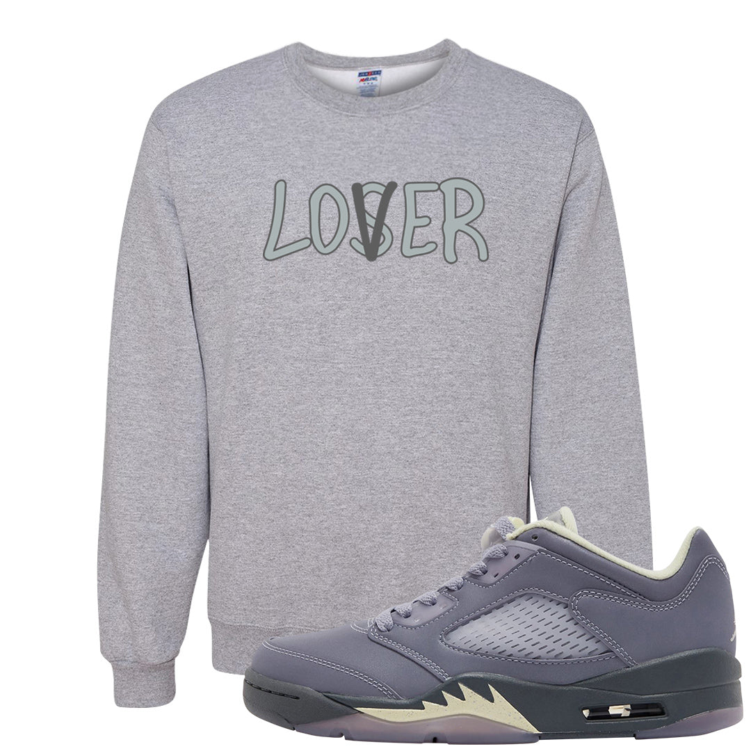 Indigo Haze 5s Crewneck Sweatshirt | Lover, Ash