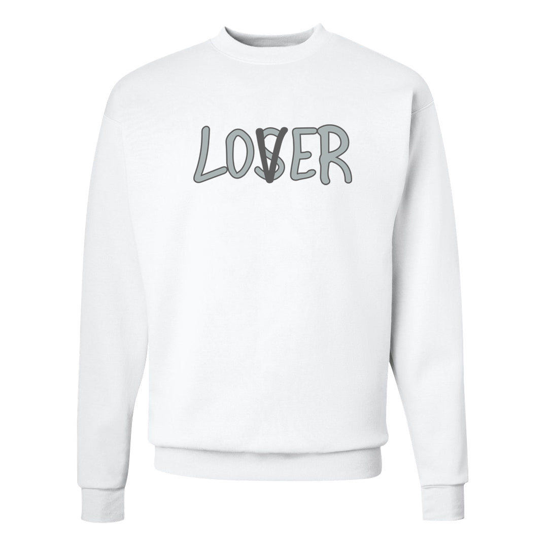 Indigo Haze 5s Crewneck Sweatshirt | Lover, White