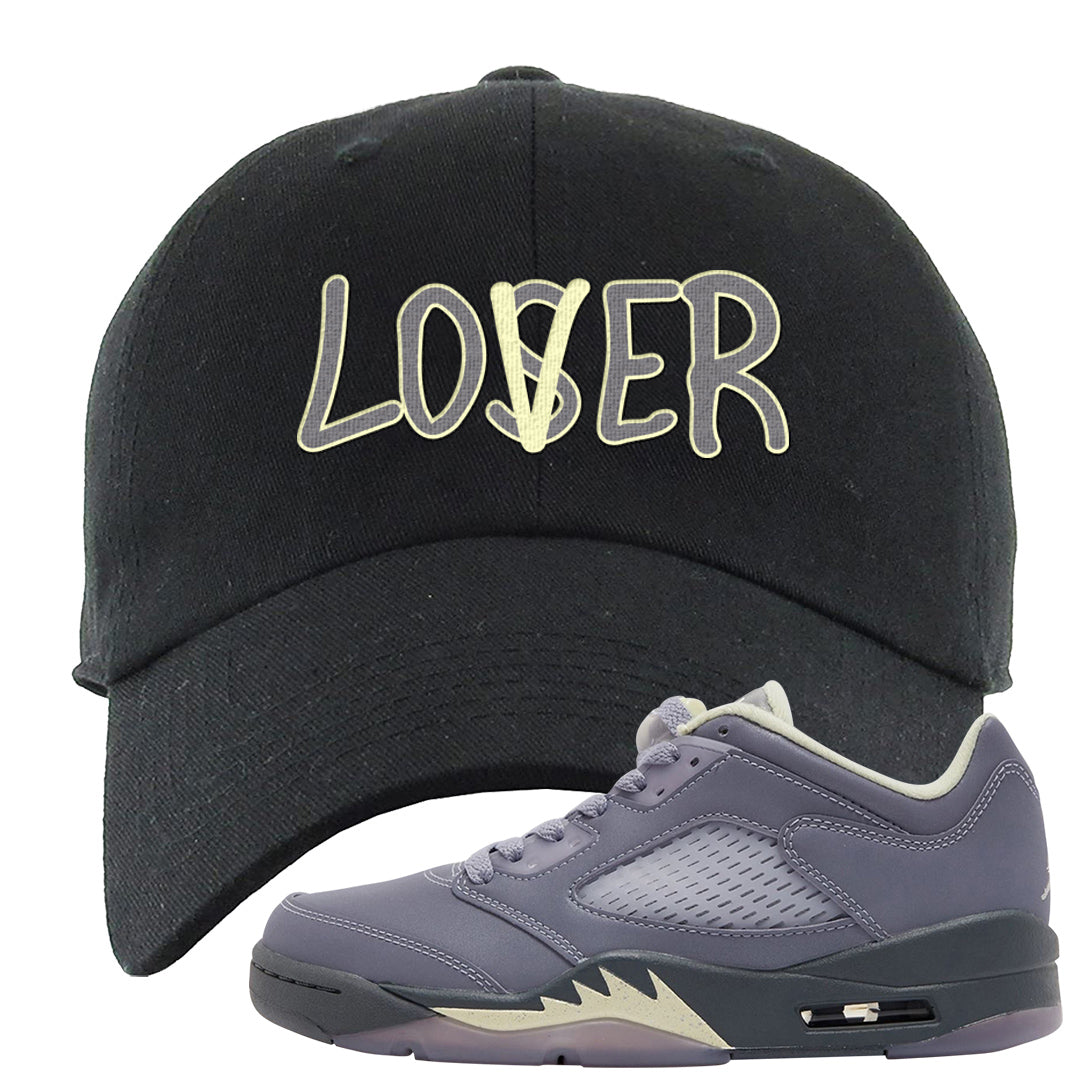 Indigo Haze 5s Dad Hat | Lover, Black