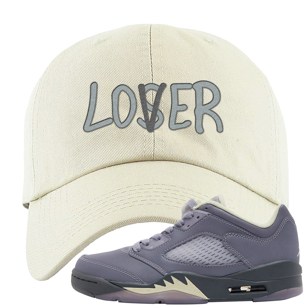 Indigo Haze 5s Dad Hat | Lover, White