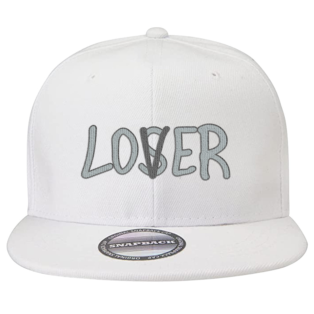 Indigo Haze 5s Snapback Hat | Lover, White