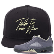 Indigo Haze 5s Snapback Hat | Talk To Me Nice, Black