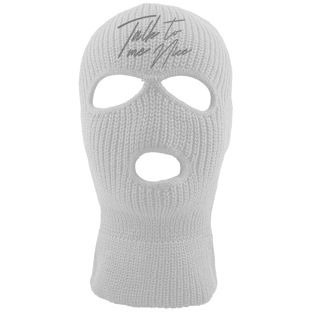 Indigo Haze 5s Ski Mask | Talk To Me Nice, White