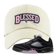 Dongdan Low 5s Dad Hat | Blessed Arch, White