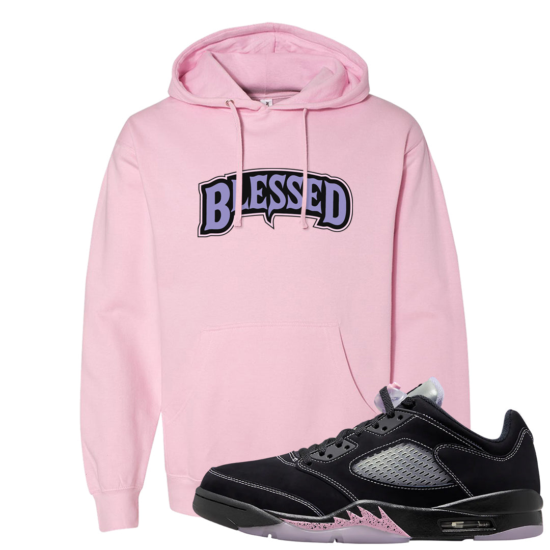 Dongdan Low 5s Hoodie | Blessed Arch, Light Pink