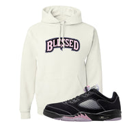 Dongdan Low 5s Hoodie | Blessed Arch, White