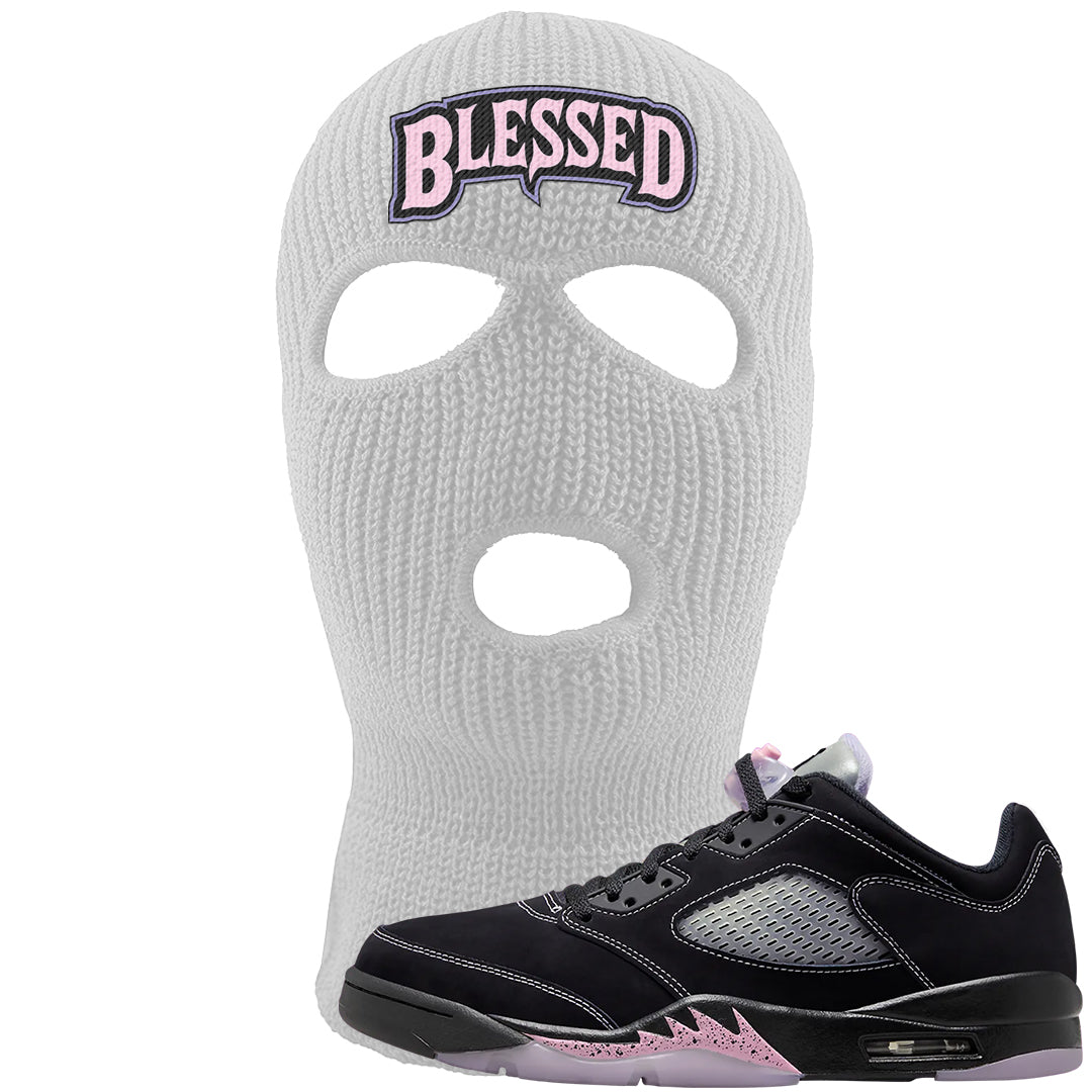 Dongdan Low 5s Ski Mask | Blessed Arch, White