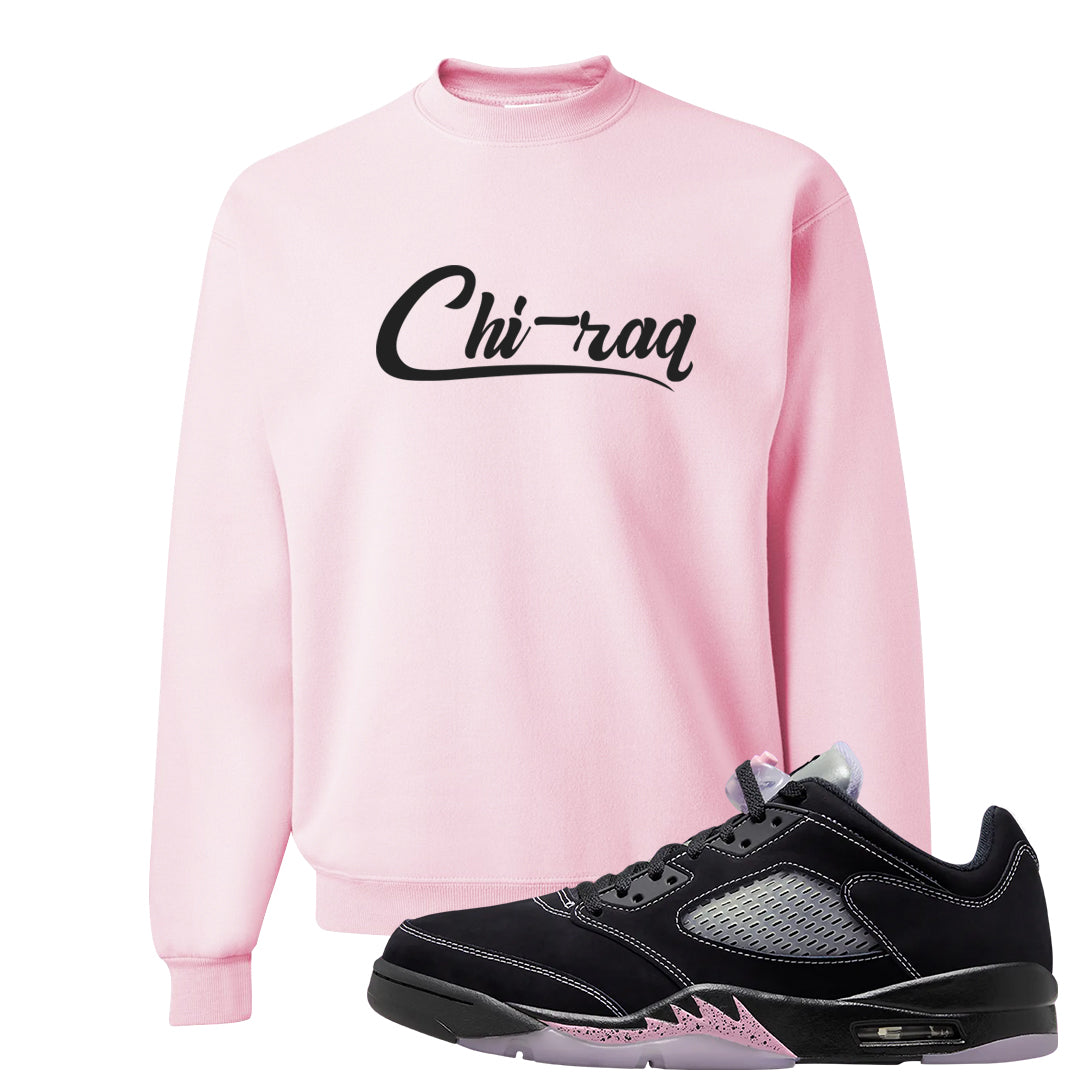 Dongdan Low 5s Crewneck Sweatshirt | Chiraq, Light Pink