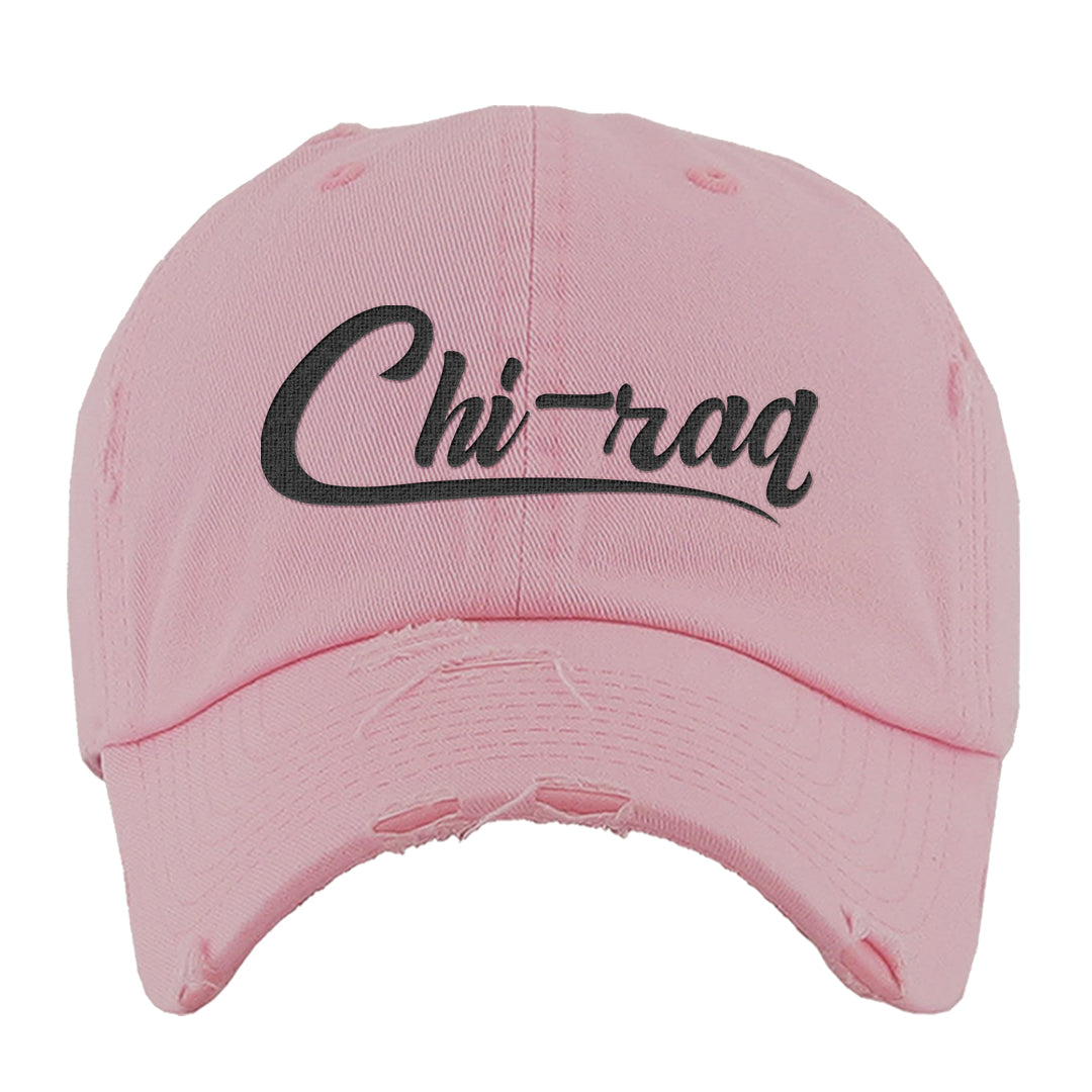 Dongdan Low 5s Distressed Dad Hat | Chiraq, Light Pink