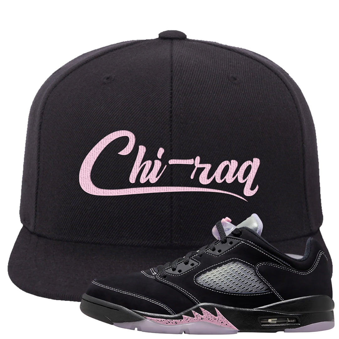 Dongdan Low 5s Snapback Hat | Chiraq, Black