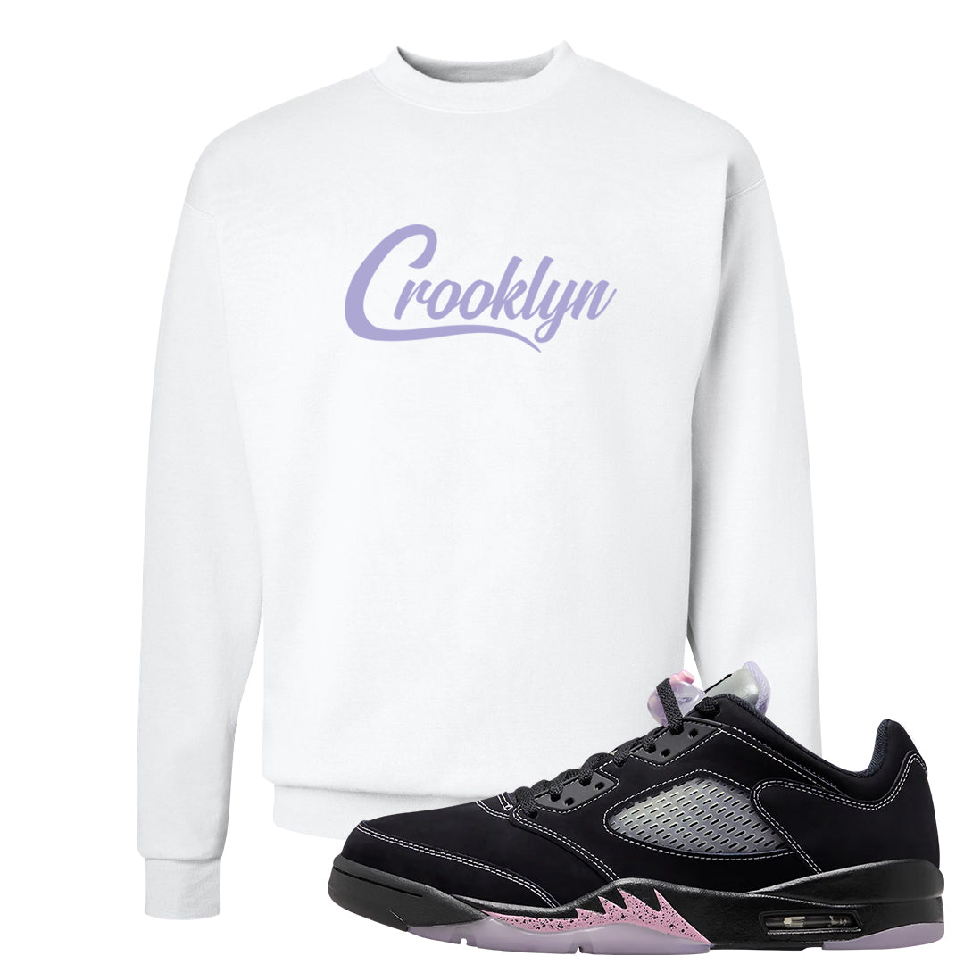 Dongdan Low 5s Crewneck Sweatshirt | Crooklyn, White