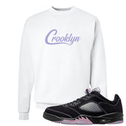 Dongdan Low 5s Crewneck Sweatshirt | Crooklyn, White