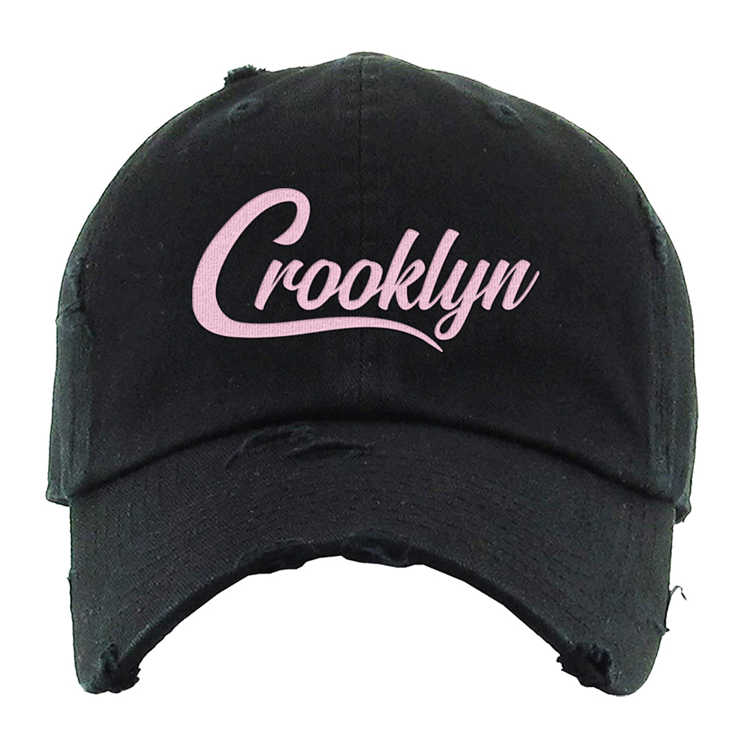 Dongdan Low 5s Distressed Dad Hat | Crooklyn, Black