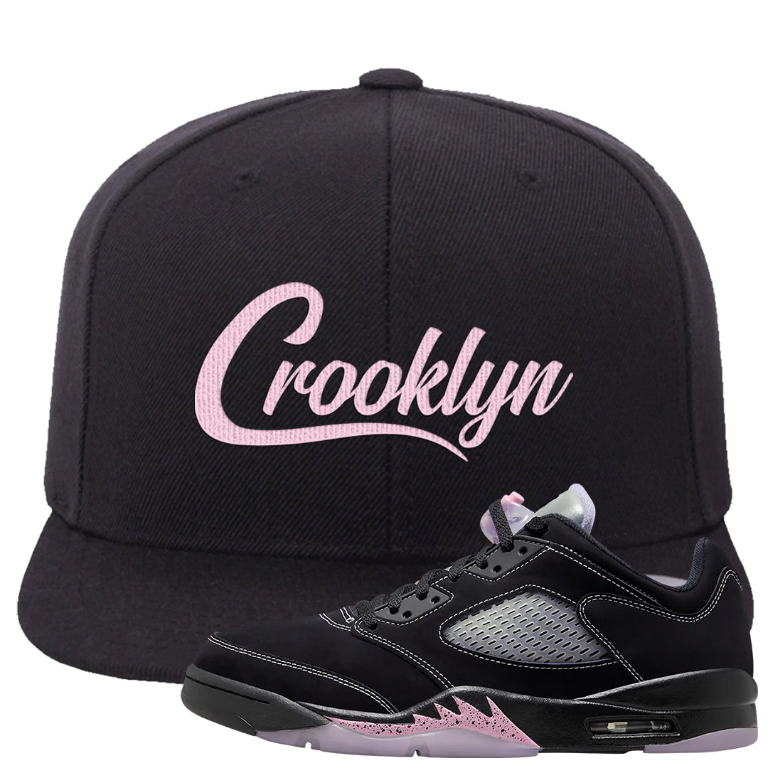 Dongdan Low 5s Snapback Hat | Crooklyn, Black