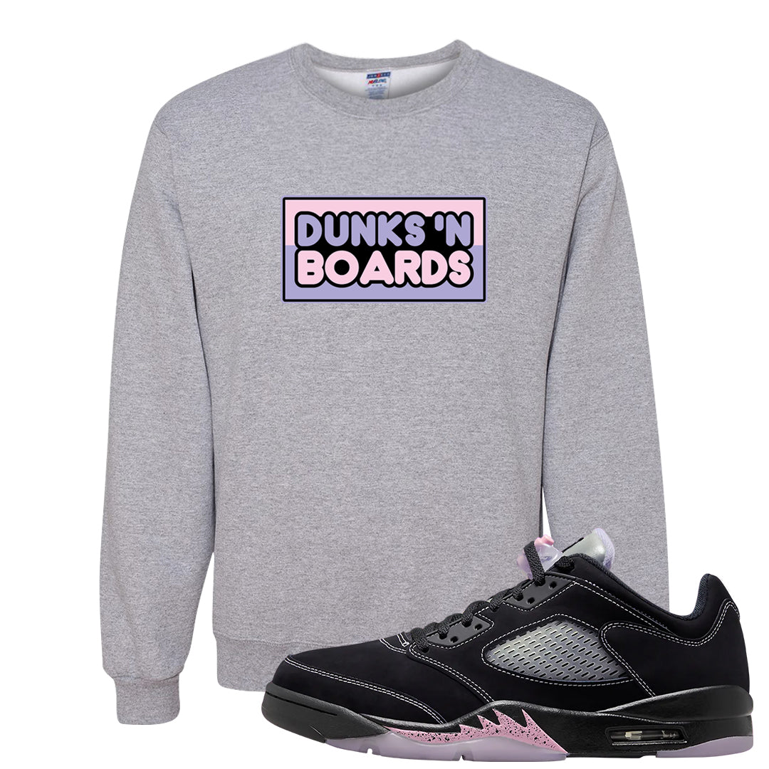 Dongdan Low 5s Crewneck Sweatshirt | Dunks N Boards, Ash