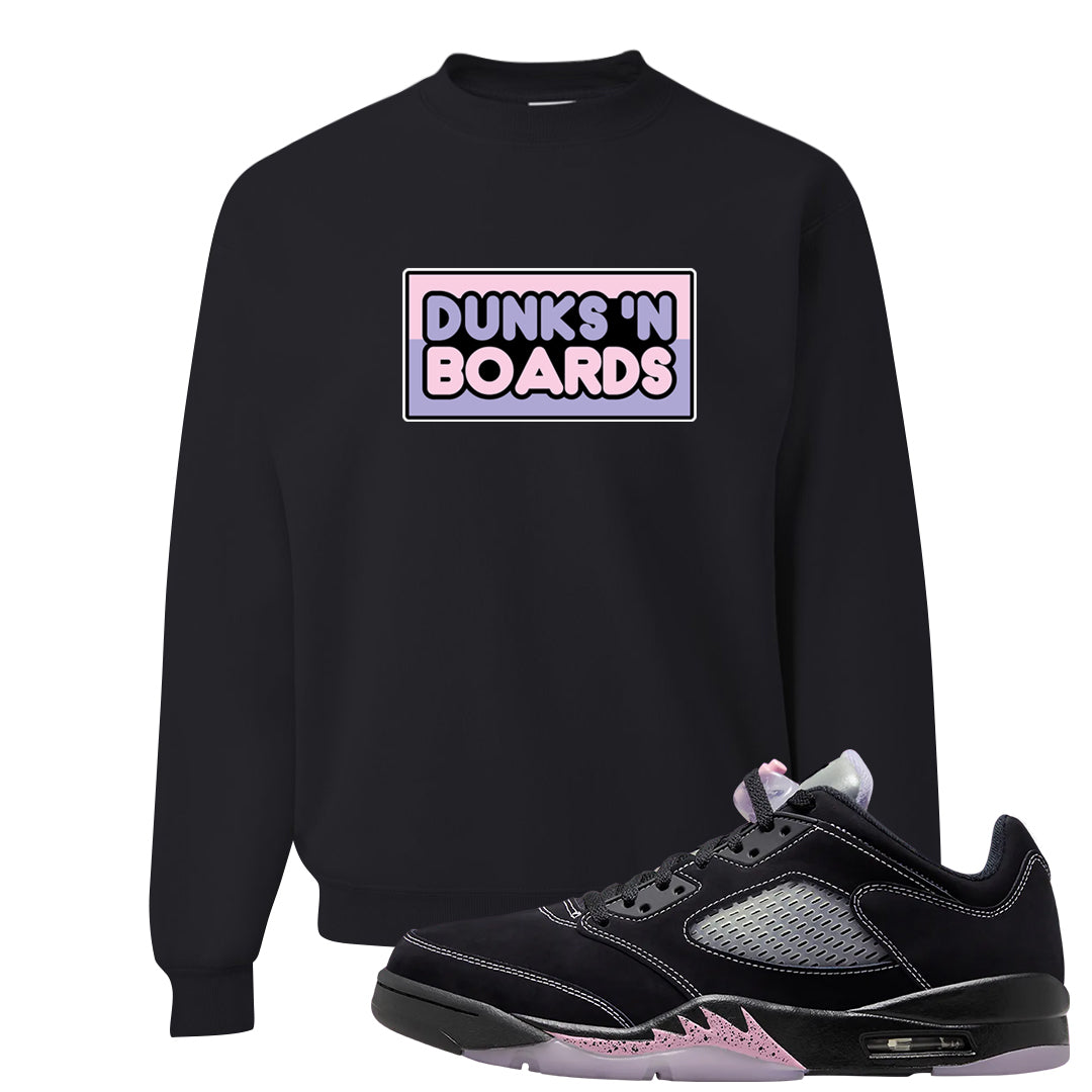 Dongdan Low 5s Crewneck Sweatshirt | Dunks N Boards, Black