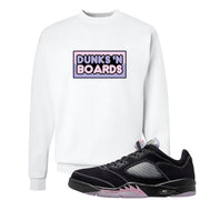 Dongdan Low 5s Crewneck Sweatshirt | Dunks N Boards, White