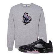 Dongdan Low 5s Crewneck Sweatshirt | Indian Chief, Ash