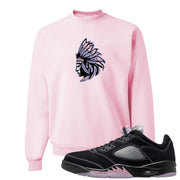 Dongdan Low 5s Crewneck Sweatshirt | Indian Chief, Light Pink