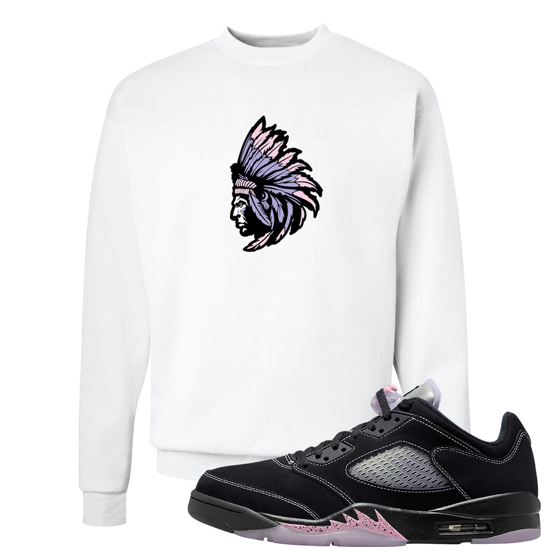 Dongdan Low 5s Crewneck Sweatshirt | Indian Chief, White