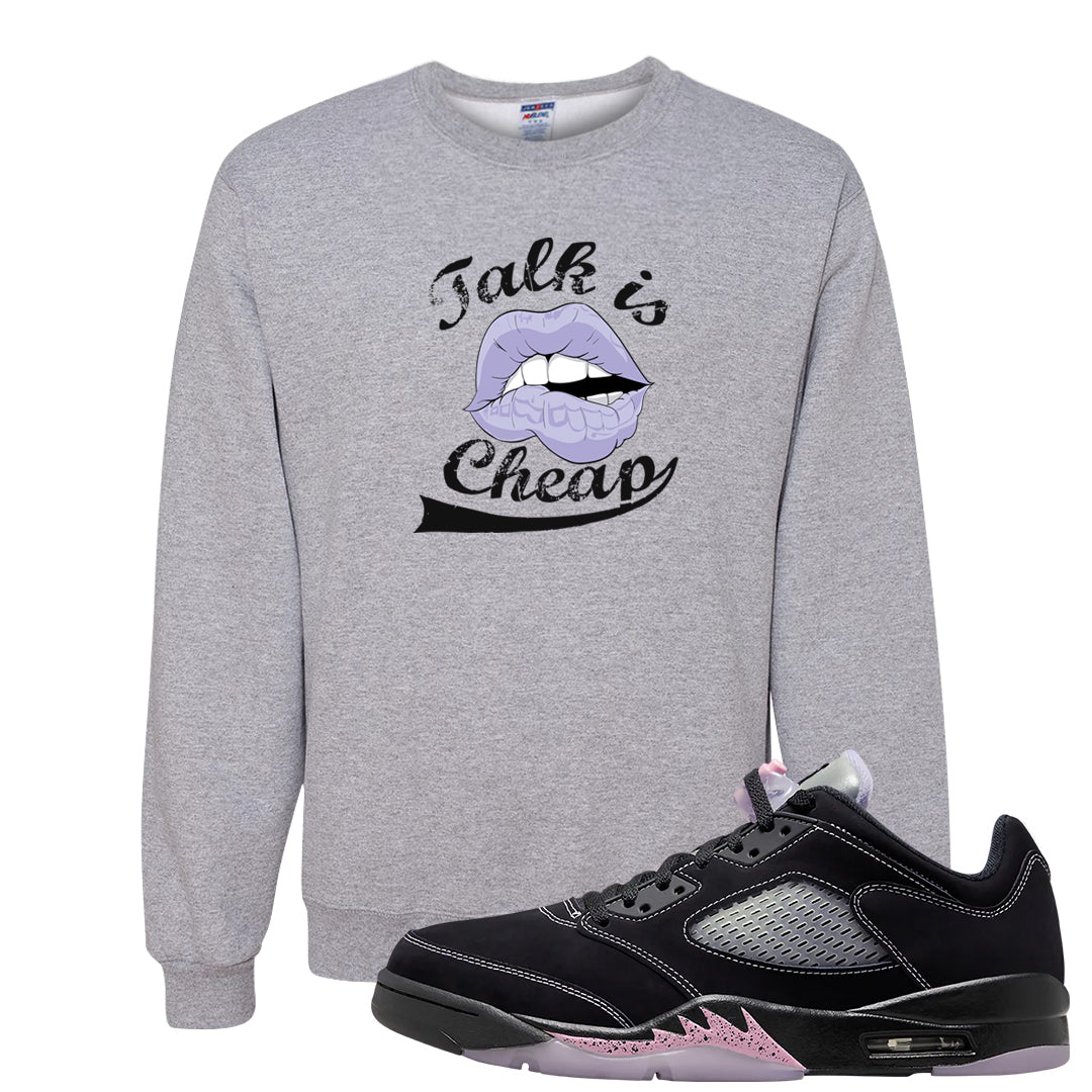 Dongdan Low 5s Crewneck Sweatshirt | Talk Lips, Ash