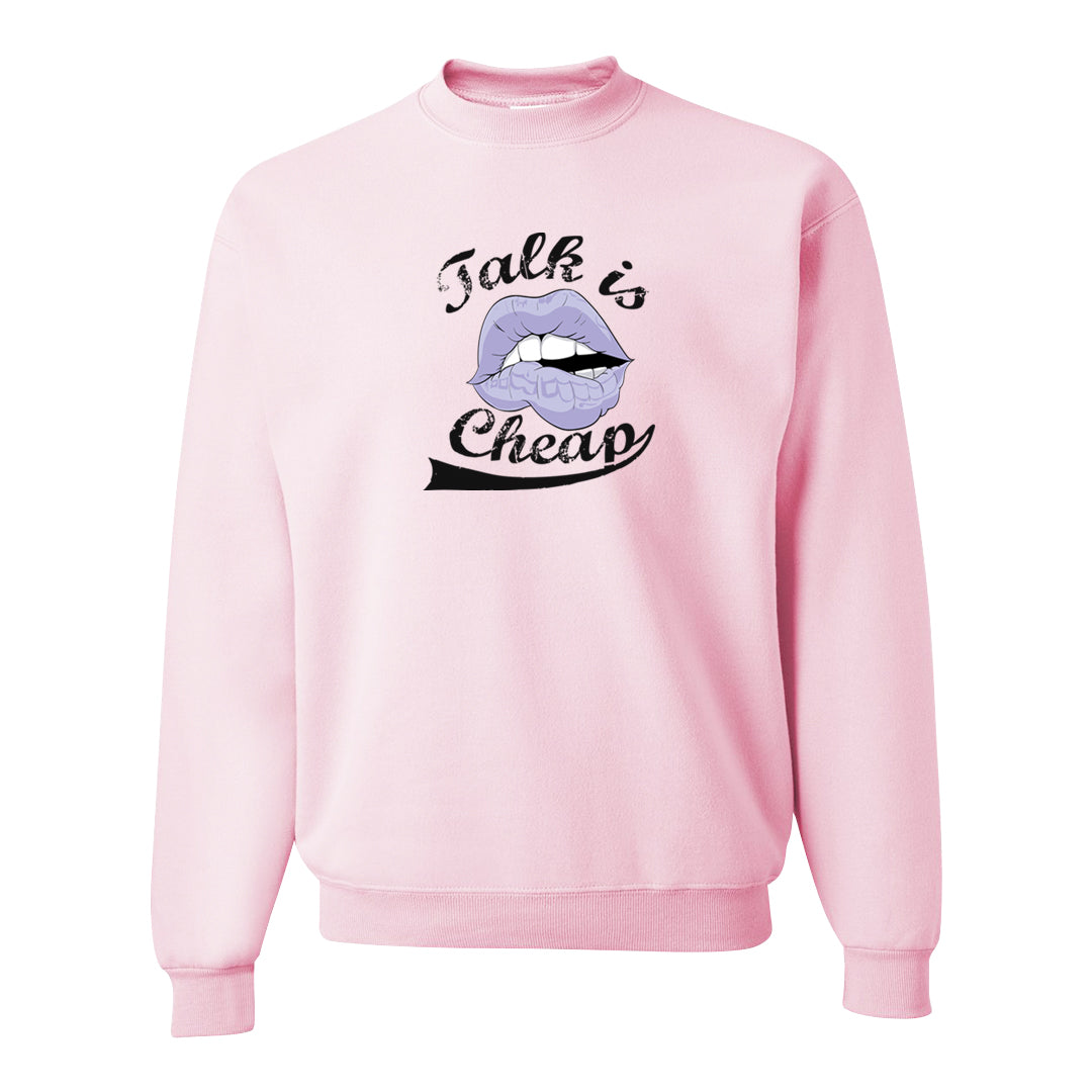 Dongdan Low 5s Crewneck Sweatshirt | Talk Lips, Light Pink