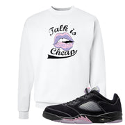 Dongdan Low 5s Crewneck Sweatshirt | Talk Lips, White