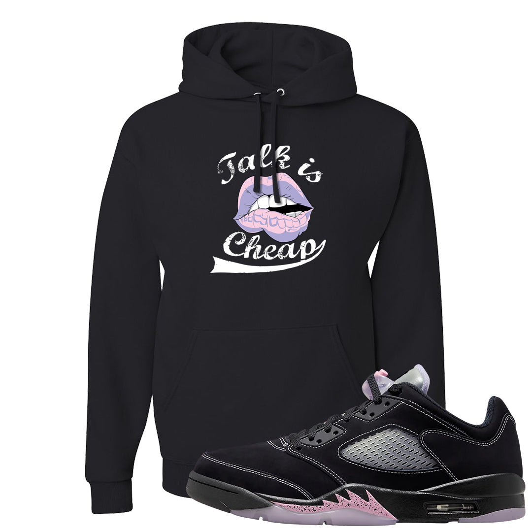 Dongdan Low 5s Hoodie | Talk Lips, Black