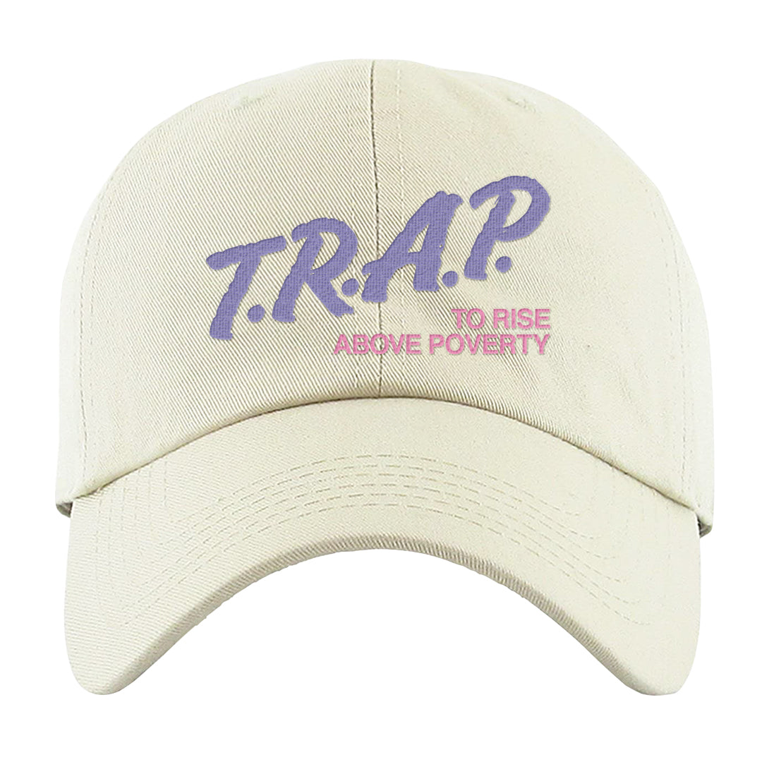 Dongdan Low 5s Dad Hat | Trap To Rise Above Poverty, White