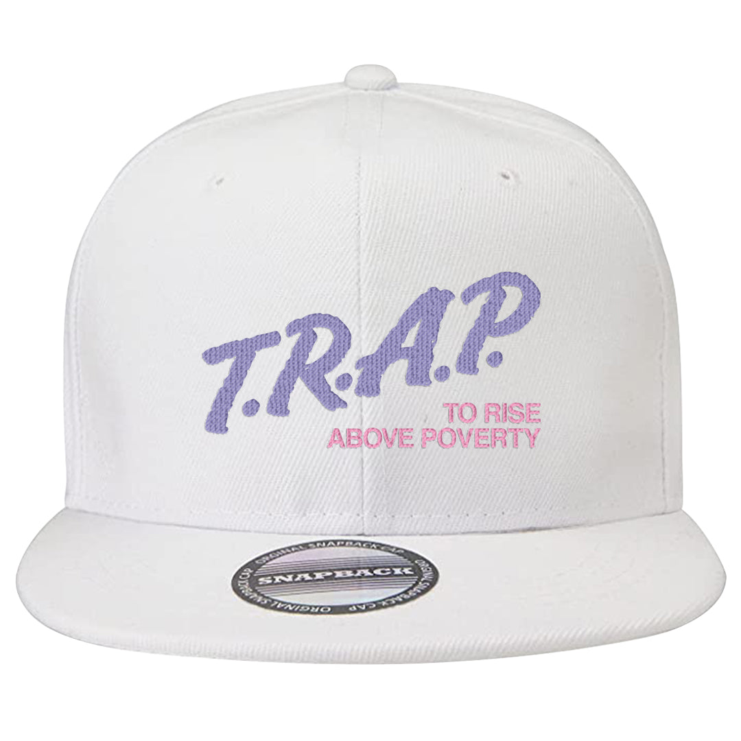 Dongdan Low 5s Snapback Hat | Trap To Rise Above Poverty, White