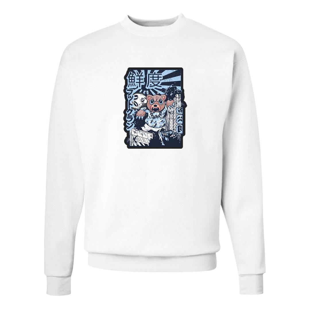 Midnight Navy 5s Crewneck Sweatshirt | Attack Of The Bear, White