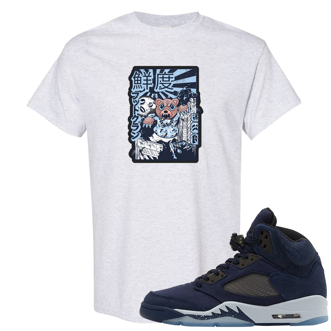 Midnight Navy 5s T Shirt | Attack Of The Bear, Ash