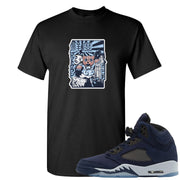 Midnight Navy 5s T Shirt | Attack Of The Bear, Black