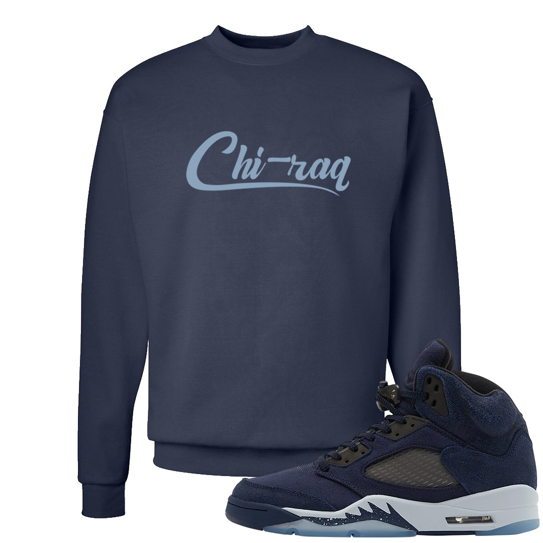 Midnight Navy 5s Crewneck Sweatshirt | Chiraq, Navy