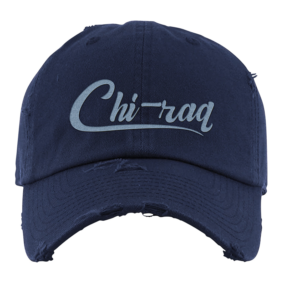 Midnight Navy 5s Distressed Dad Hat | Chiraq, Navy