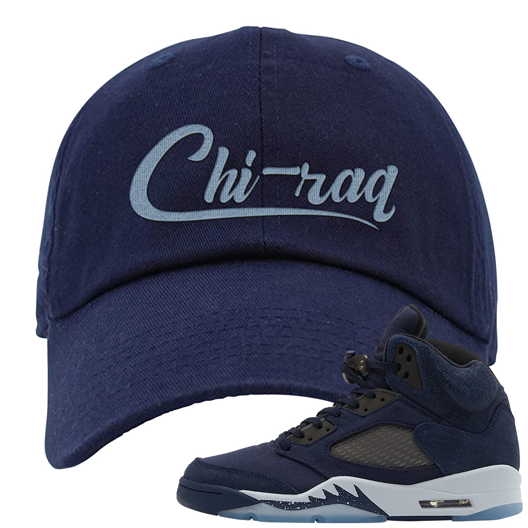 Midnight Navy 5s Dad Hat | Chiraq, Navy