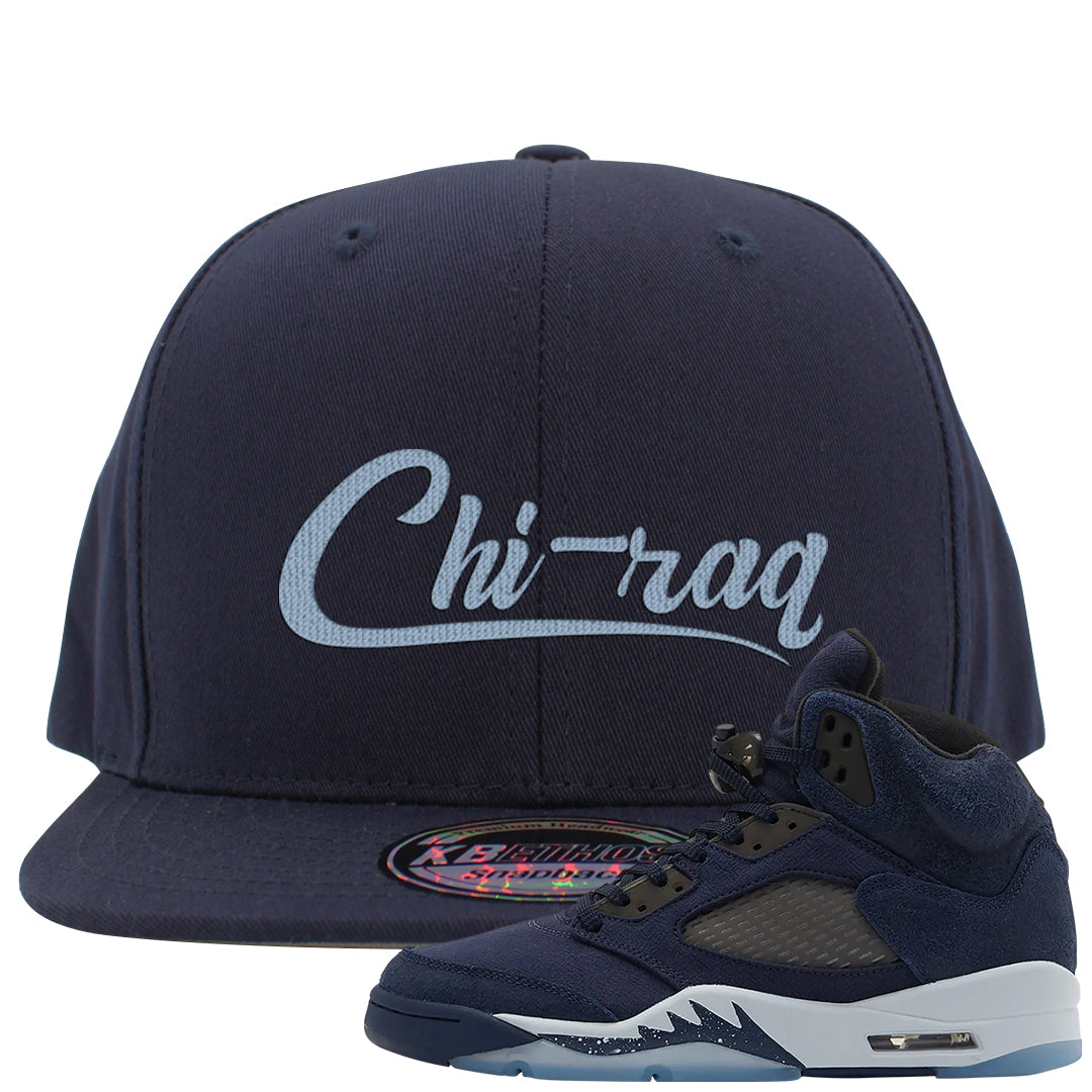 Midnight Navy 5s Snapback Hat | Chiraq, Navy